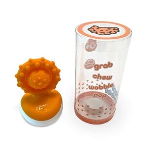 Fat Brain Toys Orange Dimpl Wobbl 0M+ Teething Sensory Learning Development Toy